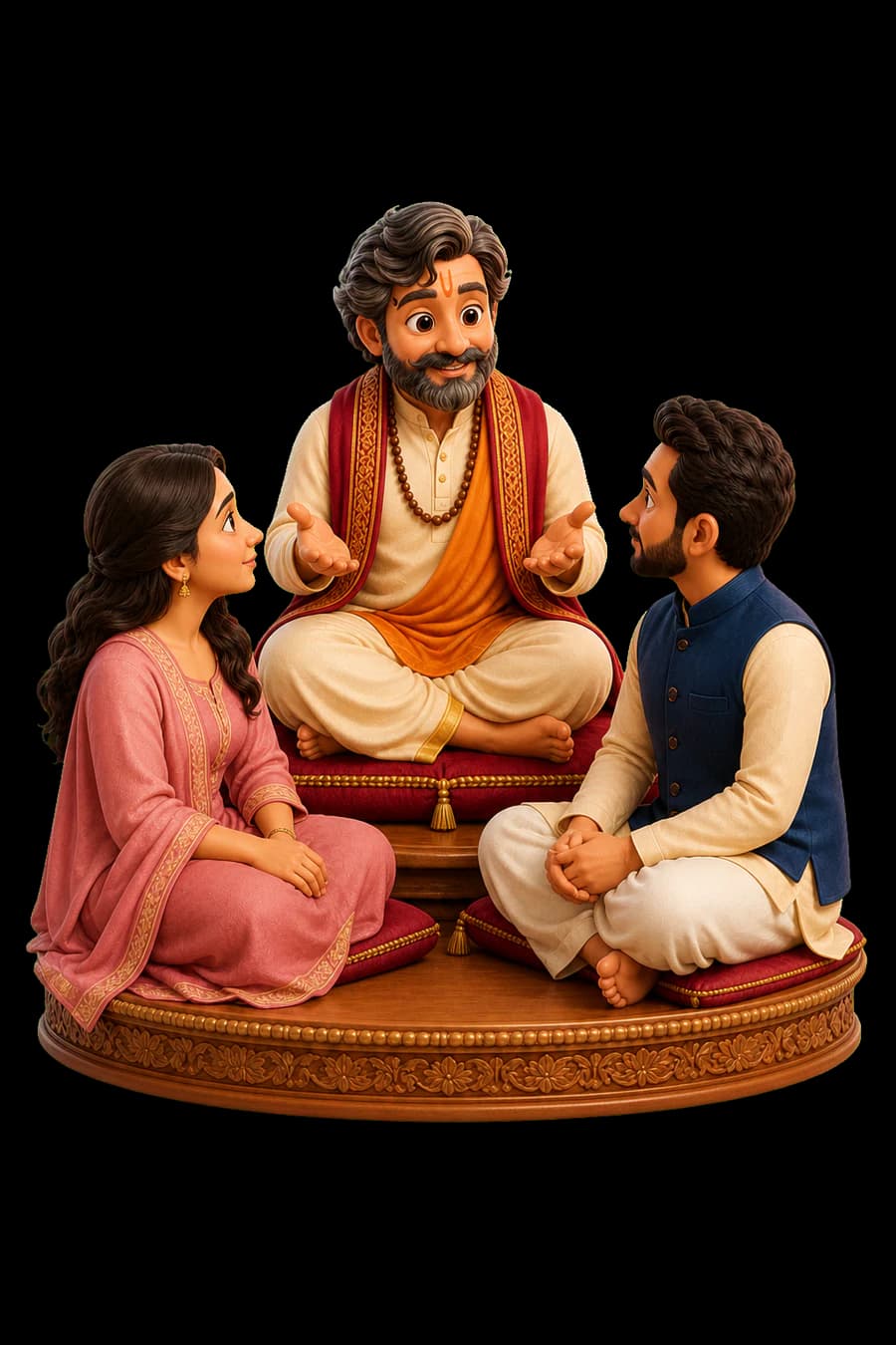 Indian astrology guide offering relationship guidance to a couple