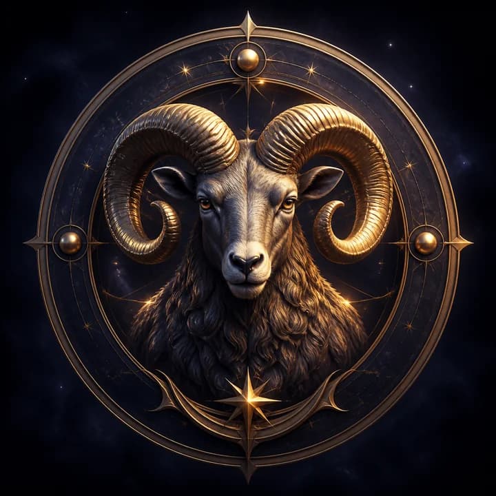 Aries celestial zodiac artwork