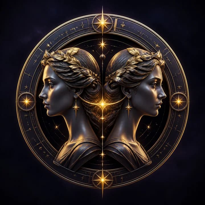 Gemini celestial zodiac artwork
