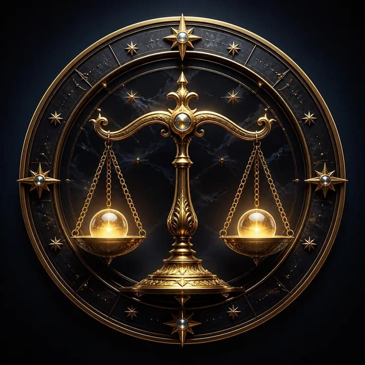 Libra celestial zodiac artwork